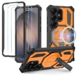 Juodas-oranžinis dėklas telefonui Samsung Galaxy S26 Ultra "TECH-PROTECT MAGBLAST MAGSAFE + GLASS 2-PACK"