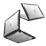 Juodas-skaidrus dėklas MACBOOK „Supcase Unicorn Beetle Pro“ dėklas suteikia šarvuotą apsaugą jūsų „MacBook“, sertifikuotą pagal MIL-STD-810H-516.6 karinius standartus.  Dvisluoksnė konstrukcija sujungia tvirtą polikarbonato šarvą su lanksčiu TPU rėmu, kuris sugeria smūgio energiją nuo kritimų ir kasdienių sutrenkimų – užtikrindama visišką 360° apsaugą be nereikalingo svorio.  Kietas kompiuterio paviršius efektyviai apsaugo nuo klavišų įbrėžimų, stalo įbrėžimų ir kasdienio nusidėvėjimo.  Ventiliacijos angos dėklo apačioje užtikrina netrukdomą oro srautą nepakenkiant nešiojamojo kompiuterio aušinimo efektyvumui.  Keturios guminės kojelės apačioje stabilizuoja nešiojamąjį kompiuterį ant stalo ir padeda išsklaidyti šilumą.  Tikslūs išpjovimai užtikrina visišką prieigą prie visų prievadų ir funkcijų neišimant dėklo.  Įspaudžiamam surinkimui nereikia jokių įrankių – montavimas ir nuėmimas trunka vos kelias sekundes.NEO 13 2026 "Supcase Unicorn Beetle Pro"