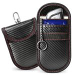 Carbon juodas-raudonas dėklas blokuojantis signalą "TECH-PROTECT KLR100 POUCH KEYLESS RFID SIGNAL BLOCKER"