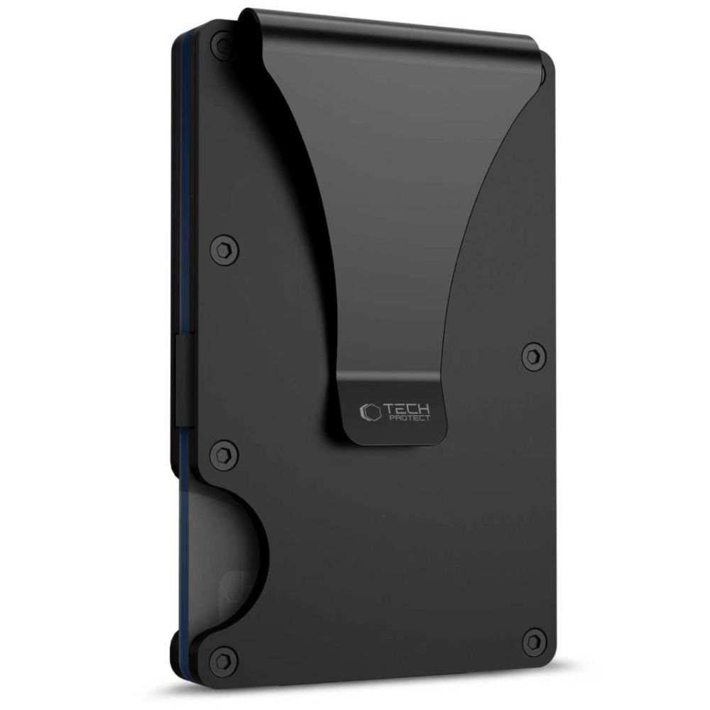 Juoda kortelių piniginė TECH-PROTECT THORN RFID CARD WALLET Juoda kortelių piniginė TECH-PROTECT THORN RFID CARD WALLET su metaliniu spaustuku