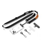 Juodas-oranžinis dirželis "TECH-PROTECT C9S ROPE CROSSBODY"