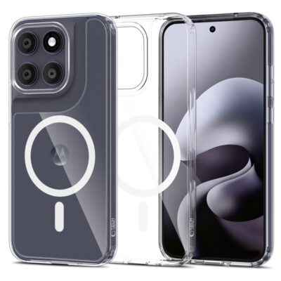 Skaidrus dėklas Motorola G67 G77 Tech-Protect FlexAir Hybrid Magsafe su matomu telefono dizainu ir apsauginėmis kraštų apsaugomis