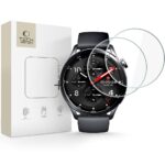 Skaidrus apsauginis stiklas XIAOMI WATCH S5 (46 MM) "TECH-PROTECT GLASS FIT+ 2-PACK"
