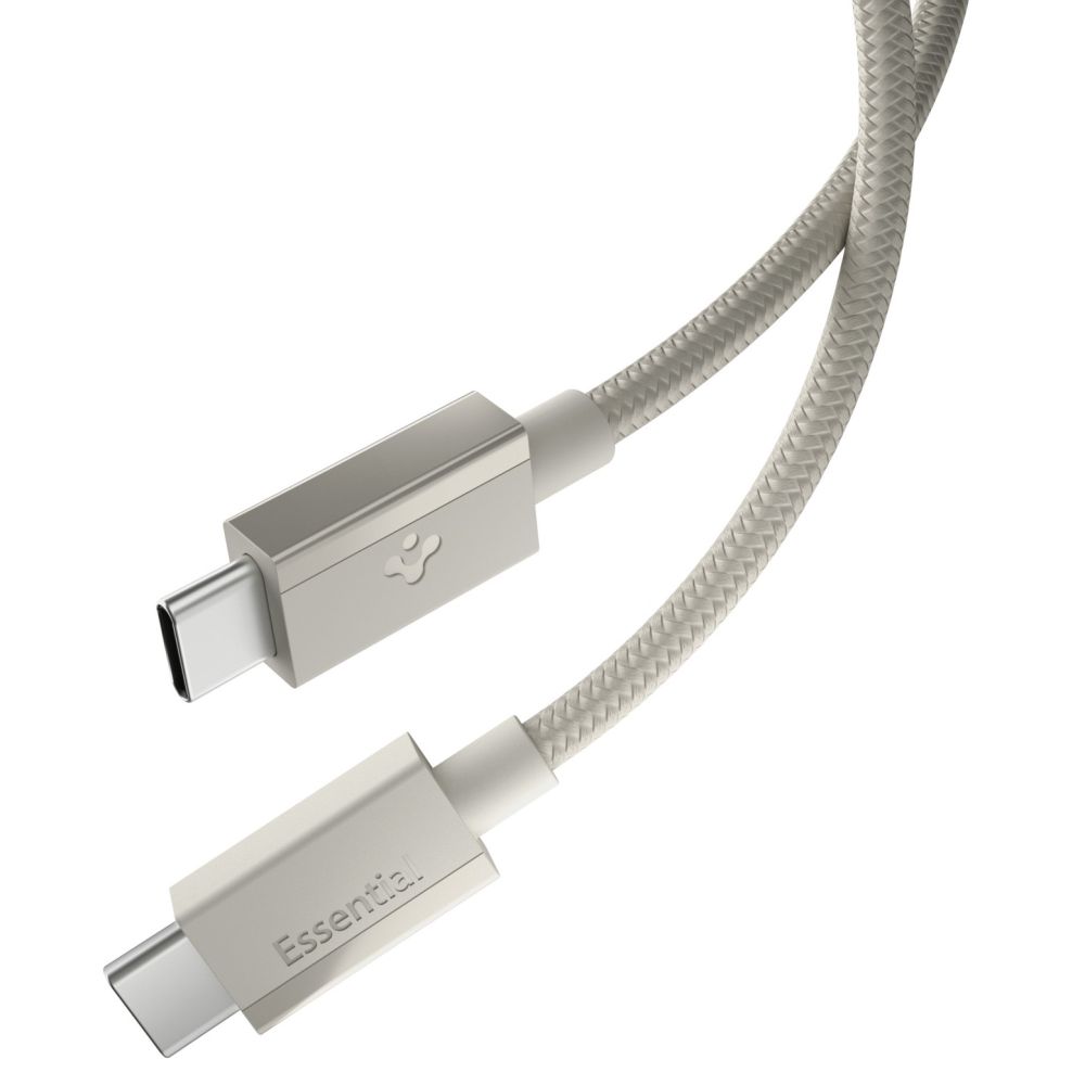Titano spalvos kabelis SPIGEN EB6015CC ESSENTIAL TYPE-C CABLE 60W 150CM Titano spalvos kabelis SPIGEN EB6015CC ESSENTIAL TYPE-C CABLE 60W 150CM - Image 1
