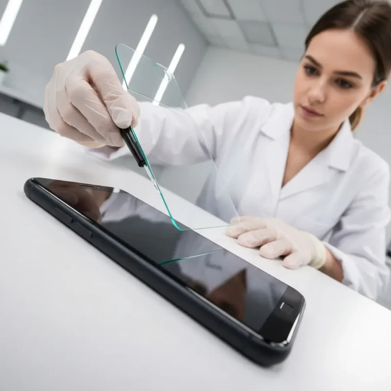 Samsung apsauginis stiklas ant telefono ekrano