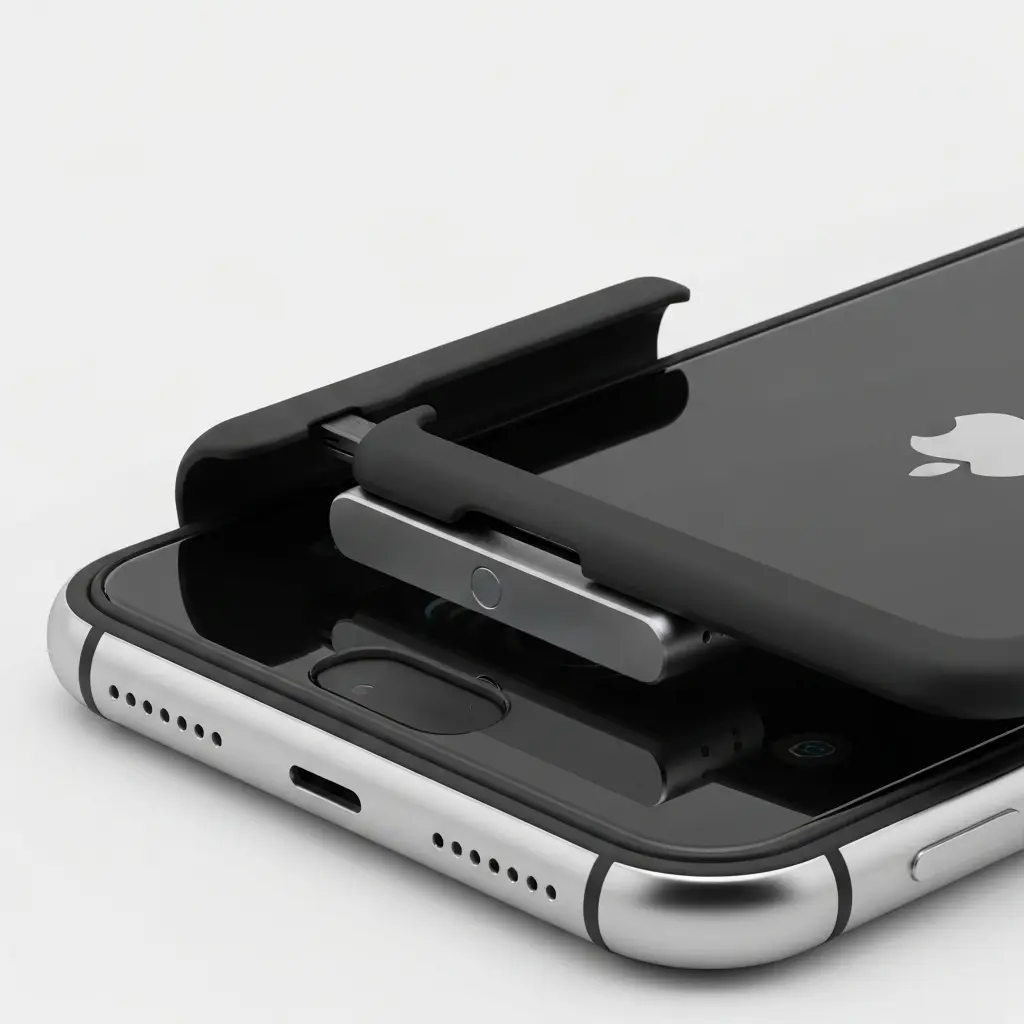 Magsafe dėklo magnetinė jungtis prie telefono