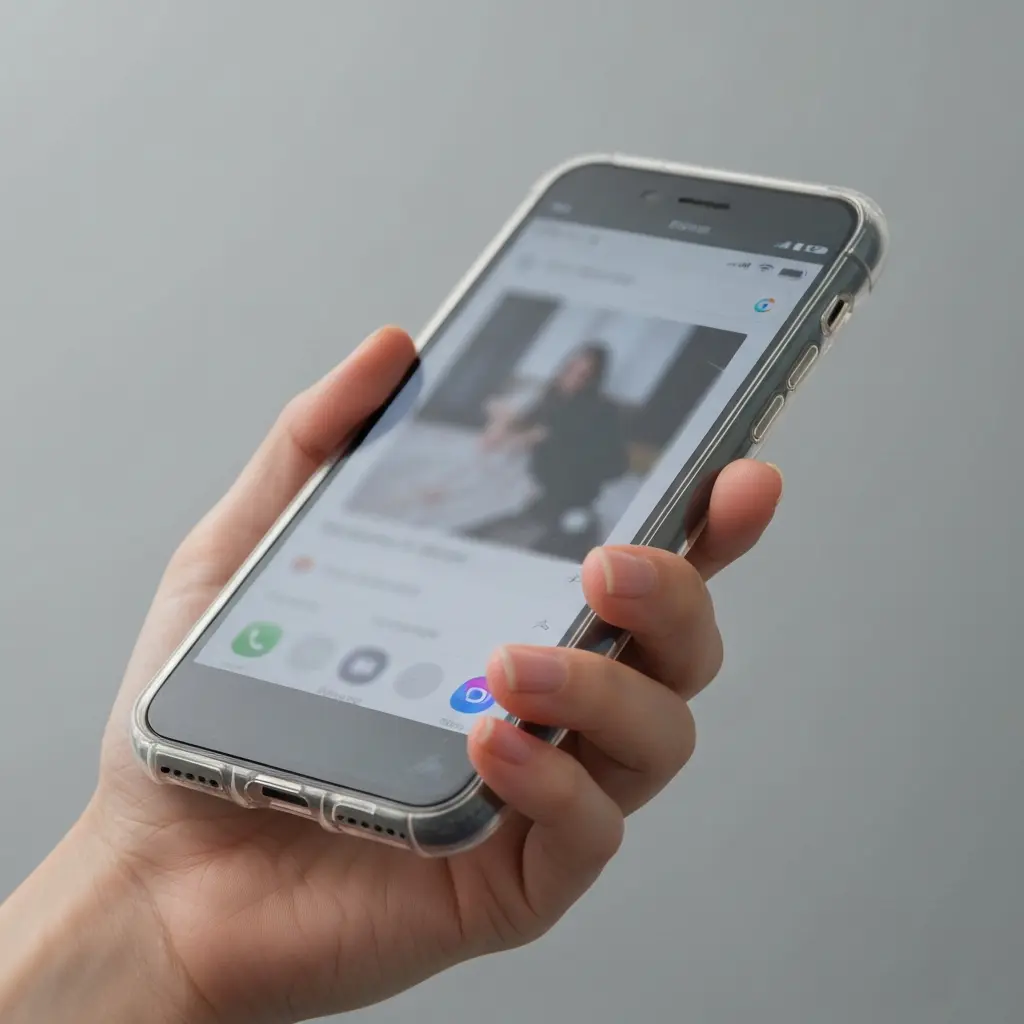 Telefono dėklas telefone, laikomame rankoje, pigus ir kokybiškas