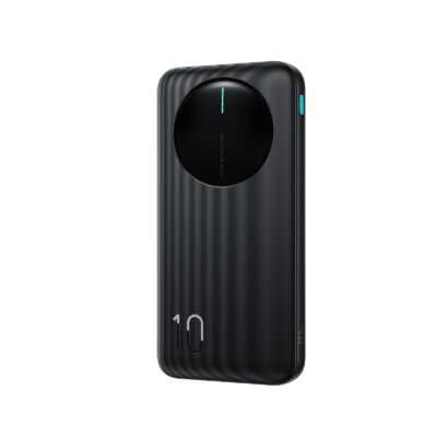 Juoda išorinė baterija Power Bank Joyroom JR-PBF12 Pro su 10000mAh talpa ir įkrovimo indikatoriumi
