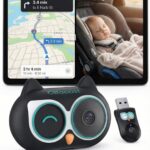 Juodas belaidis CarPlay adapteris su mobilios auklės funkcija Ottocast Cabin Care CA520-T