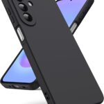 Juodas dėklas Samsung A276 A27 5G Liquid Silicone 1.5mm su trijų kamerų išpjova