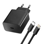 Juodas įkroviklis Blue Star 20W USB-C + USB-C to Lightning cable