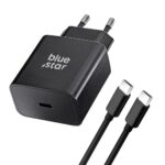 Juodas įkroviklis Blue Star 25W USB-C + USB-C to USB-C cable