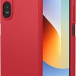 Raudonas dėklas Xiaomi Redmi A7 Pro 4G 5G Liquid Silicone 1.5mm, matomas iš priekio ir galo