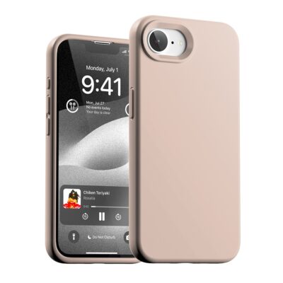 Rausvas dėklas Apple iPhone 16e 17e Mercury Pure Magsafe Silicon su matiniu paviršiumi ir kamerų anga