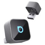 Sidabrinis Belaidis CarPlay / Android Auto adapteris Ottocast Mini Cube CP88-T2