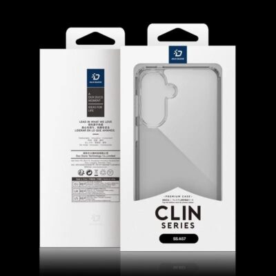 Skaidrus dėklas Samsung A576 A57 5G Dux Ducis Clin baltame pakuotėje