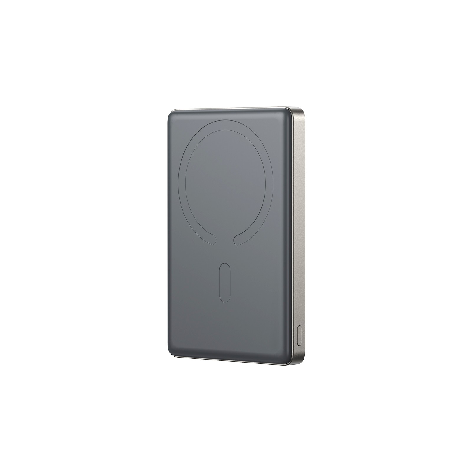 Titano spalvos išorinė baterija Power Bank Joyroom JR-PBM08 Pro Titano spalvos išorinė baterija Power Bank Joyroom JR-PBM08 Pro 22.5W MagSafe 10000mAh pilkas viršutinis dangtis ir šviesios spalvos šonai