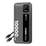 Juoda išorinė baterija "OBAL:ME CablePulse Powerbank 10000mAh 22,5W"