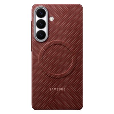 Raudonas originalus dėklas Samsung Galaxy S26 Plus EF-KS947SRE Carbon su tekstūriniu paviršiumi