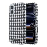 Juodas dėklas Karl Lagerfeld PU Houndstooth Resin Plate MagSafe telefonui Apple Iphone 17 Pro