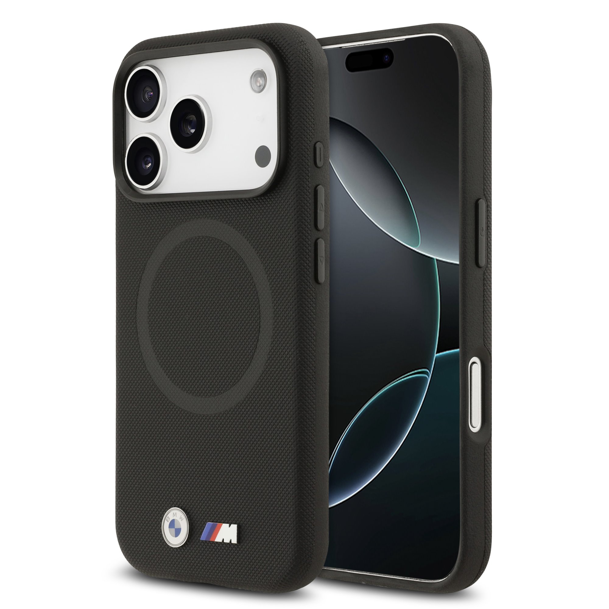 Juodas dėklas BMW M FW Metal Logo MagSafe telefonui Apple iPhone 17 Pro Max Juodas dėklas BMW M FW Metal Logo MagSafe telefonui Apple iPhone 17 Pro Max - Image 1