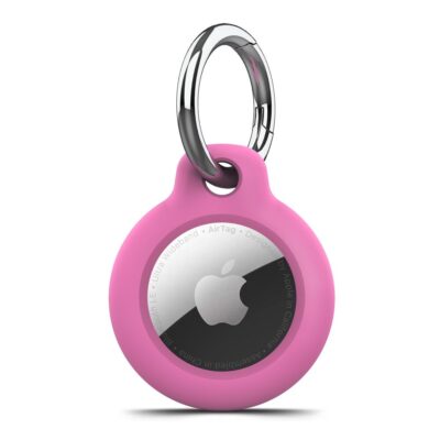Rožinis dėklas Apple Airtag 1 2 TECH-PROTECT ROUGH su apsauginiu žiedu