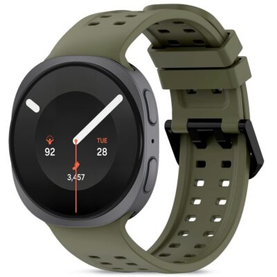 Žalia silikoninė apyrankė SAMSUNG GALAXY WATCH 8 / 9 / CLASSIC (40 / 44 / 46 MM)