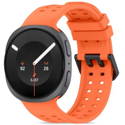 Oranžinė silikoninė apyrankė SAMSUNG GALAXY WATCH 8 / 9 / CLASSIC (40 / 44 / 46 MM)