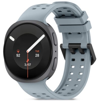 Pilka silikoninė apyrankė SAMSUNG GALAXY WATCH 8 / 9 / CLASSIC (40 / 44 / 46 MM)