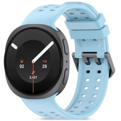 Šviesiai mėlyna silikoninė apyrankė SAMSUNG GALAXY WATCH 8 / 9 / CLASSIC (40 / 44 / 46 MM)
