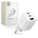 Baltas buitinis pakrovėjas "TECH-PROTECT NCA100W-GAN-AVS 3-PORT NETWORK CHARGER PD 3.2 100W / QC3.0"