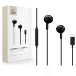 Juodos laidinės ausinės "TECH-PROTECT ULTRABOOST TYPE-C EARPHONE CORE G4"