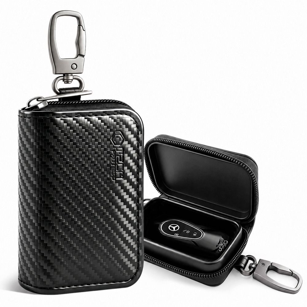 Carbon dėklas signalo blokavimui "TECH-PROTECT KLR300 POUCH KEYLESS RFID SIGNAL BLOCKER" Carbon dėklas signalo blokavimui