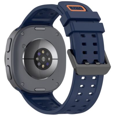 Tamsiai mėlyna silikoninė apyrankė SAMSUNG GALAXY WATCH 8 / 9 / CLASSIC (40 / 44 / 46 MM) – nuotrauka 2
