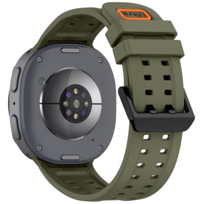 Žalia silikoninė apyrankė SAMSUNG GALAXY WATCH 8 / 9 / CLASSIC (40 / 44 / 46 MM) – nuotrauka 2