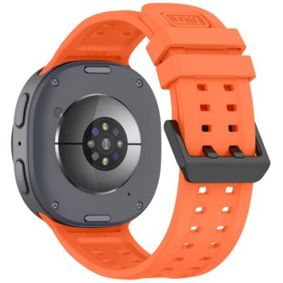 Oranžinė silikoninė apyrankė SAMSUNG GALAXY WATCH 8 / 9 / CLASSIC (40 / 44 / 46 MM) – nuotrauka 2