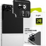 Juodas apsauginis kameros stikliukas Samsung Galaxy Z Flip 8 "Ringke Camera Frame Protector 2-Pack"