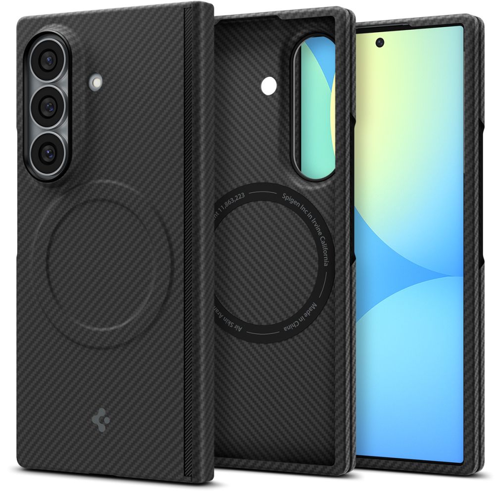 Juodas dėklas Samsung Galaxy Z Fold 8 Ultra "Spigen Airskin Aramid Magsafe" Juodas dėklas Samsung Galaxy Z Fold 8 Ultra "Spigen Airskin Aramid Magsafe" - Image 1