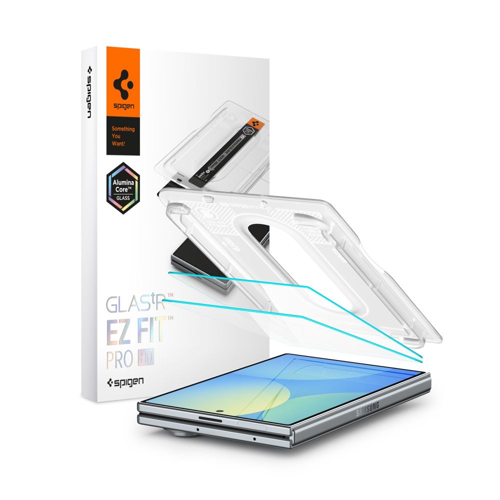 Skaidrus apsauginis stikliukas Samsung Galaxy Z Fold 8 "Spigen Glas.Tr Ez Fit" 2vnt Skaidrus apsauginis stikliukas Samsung Galaxy Z Fold 8