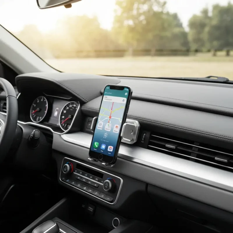 Telefono laikiklis automobilyje ant prietaisų skydelio