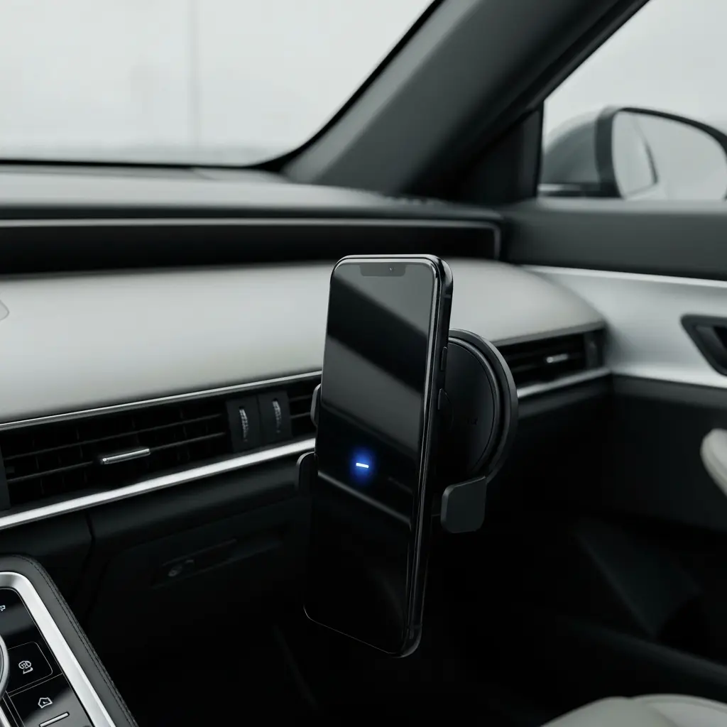 Mobiliojo telefono laikymas su Magsafe laikikliu automobilyje