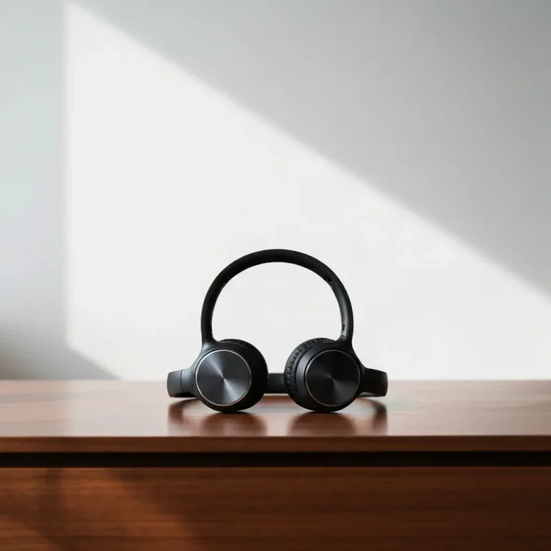 Modernios ir profesionalios Bluetooth ausinės ant stalo