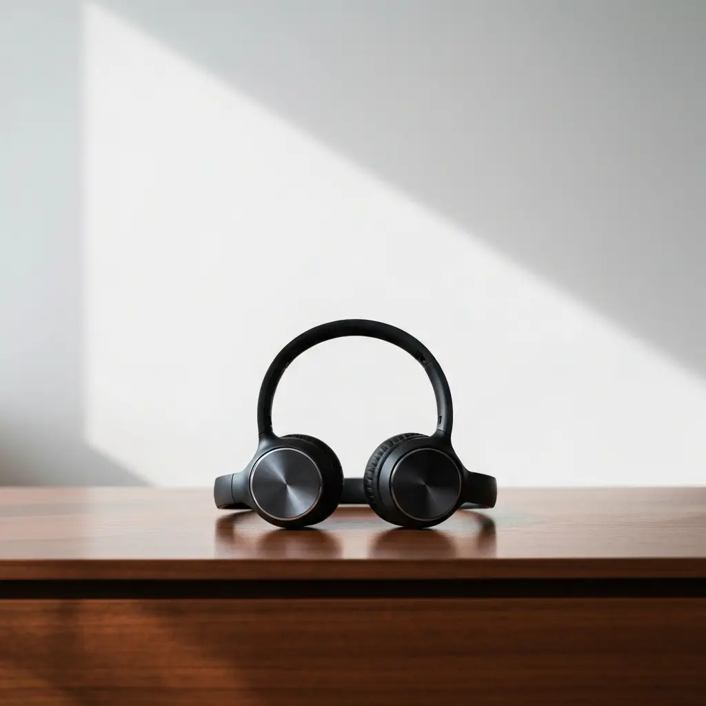 Modernios ir profesionalios Bluetooth ausinės ant stalo