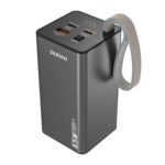 Juoda išorinė baterija Power Bank Dudao K65+ 65W 30000mAh