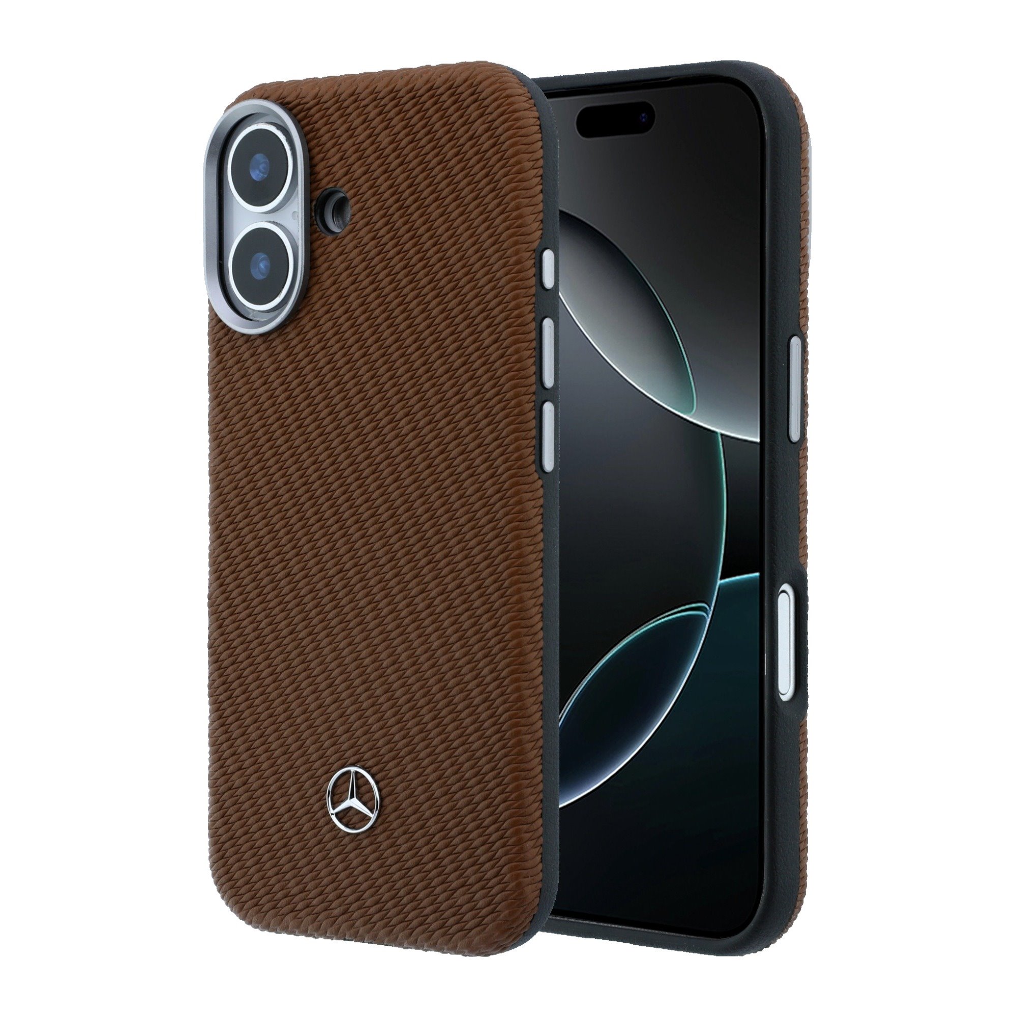 Camel dėklas Mercedes PU Leather Semi Wrap MagSafe telefonui Apple iPhone 17 Camel dėklas Mercedes PU Leather Semi Wrap MagSafe telefonui Apple iPhone 17 - Image 1
