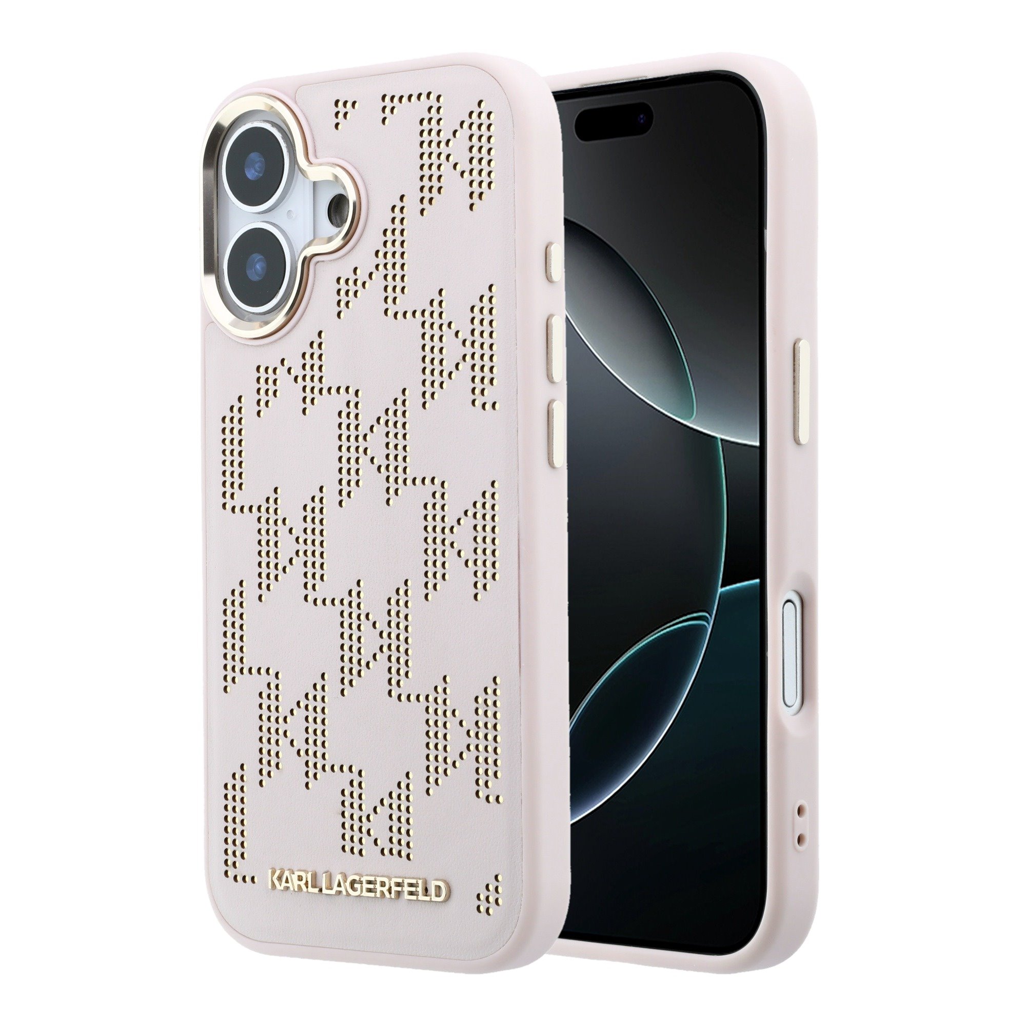 Rausvas originalus dėklas Karl Lagerfeld PU Perforated Monogram MagSafe telefonui Apple Iphone 17 Rausvas originalus dėklas Karl Lagerfeld PU Perforated Monogram MagSafe telefonui Apple Iphone 17 - Image 1