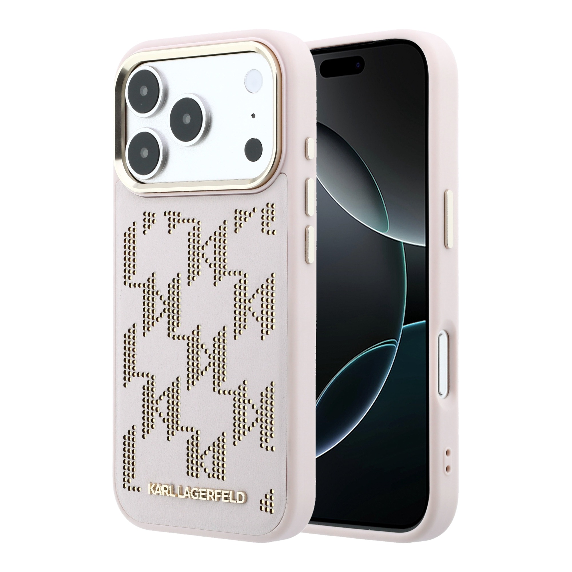 Rausvas originalus dėklas Karl Lagerfeld PU Perforated Monogram MagSafe telefonui Apple Iphone 17 Pro Max Rausvas originalus dėklas Karl Lagerfeld PU Perforated Monogram MagSafe telefonui Apple Iphone 17 Pro Max - Image 1
