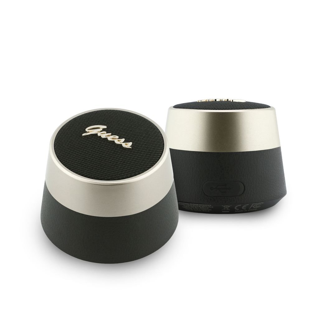 Garso kolonėlė "Guess Script Metal Logo Bluetooth Speaker 5W" Garso kolonėlė "Guess Script Metal Logo Bluetooth Speaker 5W" - Image 1