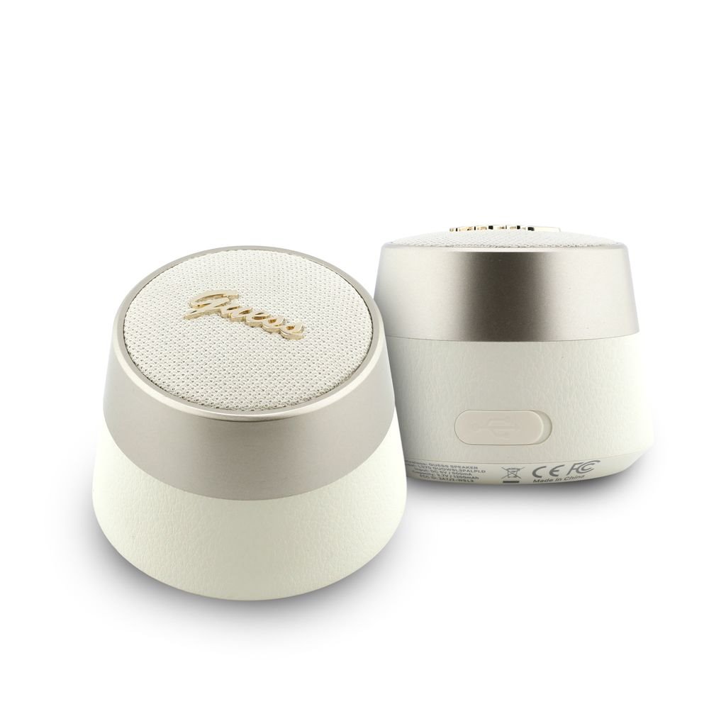 Auksinė garso kolonėlė "Guess Script Metal Logo Bluetooth Speaker 5W" Auksinė garso kolonėlė "Guess Script Metal Logo Bluetooth Speaker 5W" - Image 1