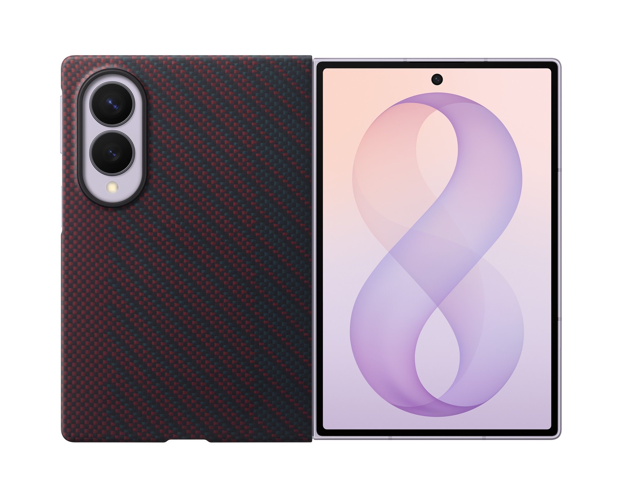 Raudonas originalus dėklas Samsung Galaxy Z Fold 8 "EF-KF971SRE Carbon Magnet" Raudonas originalus dėklas Samsung Galaxy Z Fold 8 "EF-KF971SRE Carbon Magnet" - Image 1